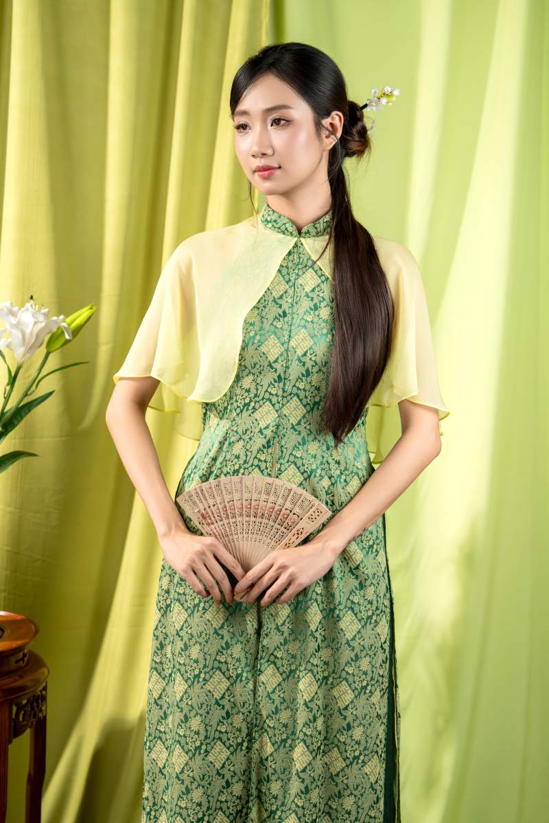 ÁO DÀI VOAN ĐÍNH ĐÁ - Ảnh 12