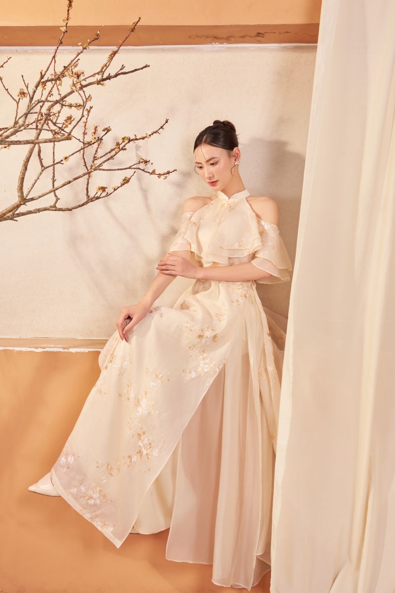 ÁO DÀI VOAN TRỄ VAI - Ảnh 4